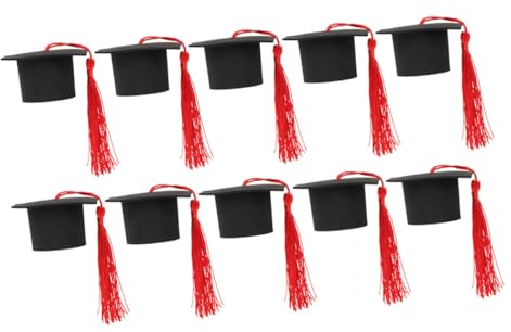 Mikinona 2 Pièces Décoration De Fête De Chapeau De Célibataire Toppers De Cupcake Pour Casquette De Remise Des Topper De Vin De Remise Des Diplômes Fleurs Polyester Fournitures De Gâteau