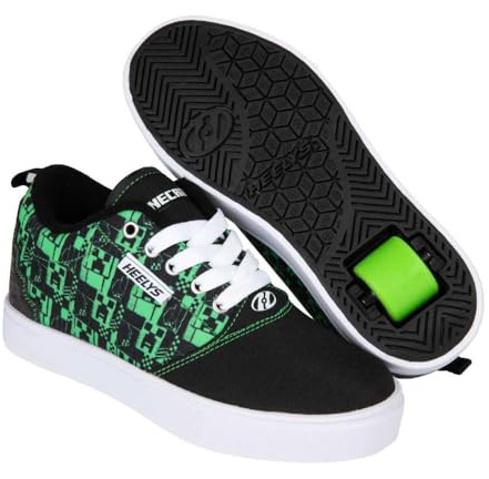 Heelys Herren Minecraft Pro 20 Schuhe mit Rollen, Schwarz/Neongrün, 45.5 EU