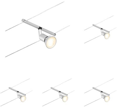 Paulmann Wire Spot Salt max1x10W GU5,3 Chrom matt/ (Packung mit 5)