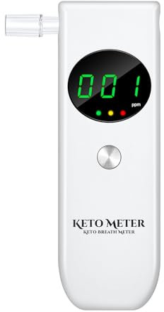 Ketone-Atemtester Professioneller Ketone-Atemtester Neuer verbesserter Ketone-Atemtester, hochpräzises Ketone-Messgerät zur Erkennung von Diät und Ketosestatus (KET977W)