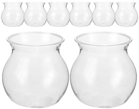 TOYANDONA Bol De Plantes Hydroponiques Transparent pour Jardinage Créatif Lot De 8 Vase pour Terrarium Décoration Intérieure Facile à Entretenir Design Moderne