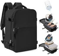 SZLX Vacuum Backpack Carry-on Luggage Women, Airbag Backpack with Vacuum System for Travel, Ryanair Travel Ruscksack Cabin Size with Pump Waterproof Men's Vacuum Suitcase