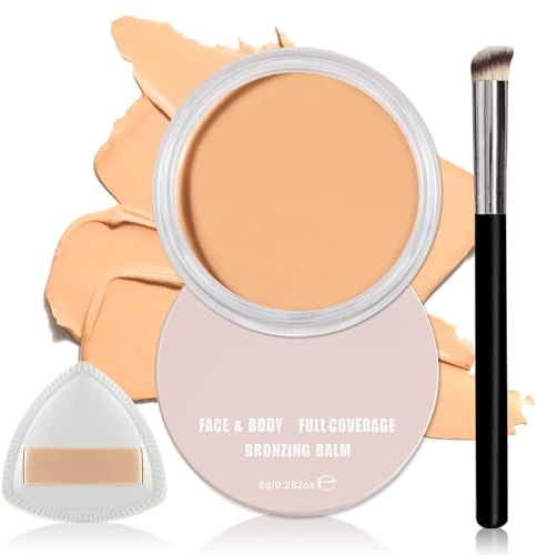 QIUFSSE Under Eye Color Corrector,Pot Concealer Full Coverage for Mature Skin,Vegan Under Eye Cream Dark Circles Cover up Makeup Concealer Makeup,Under eye Brightener (03 Vanilla)