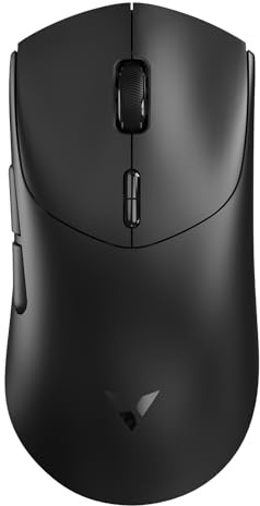 Rapoo VT7 Ratón Gaming Inalámbrico, Sensor Paw 3398, 26000DPI, Verdadero Sondeo de 8000 Hz, Ultraligero 53g, hasta 750 Horas de Batería, Interruptor Mecánico 100M, 10 Botones Programables, Negro