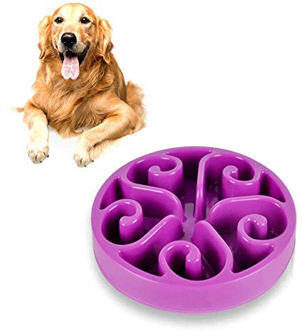 SUOXU Slow Feeder Dog Bowl,Slow Eating Dog Bowl for Medium Large Dogs,Pet Fun Puzzle Slow Feed Non Slip Interactive Bloat Stop Dog Food Bowl