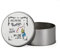 Alice in Wonderland Have I Gone Mad Birthday Gift Secret Santa Bonkers Hearts Portable Metal Tin Storage Box Biscuit Chocolate Tin Emergency Stuff Tin Birthday Present. (Round)
