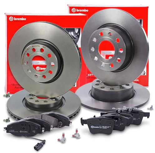 BREMBO Set di freni Coated Disc Line incl. dischi freno anteriori Ø 312 mm ventilati + posteriori Ø 272 mm pieni + pastiglie freno anteriori e posteriori + contatto di usura