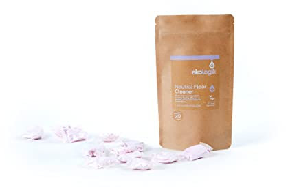 ekologik® Floor Cleaner Pods | Plastic-Free Cleaning Refills | Eco, Palm Free, Non-Toxic, Vegan, UK Made | Add Water - 20 Pack - Neutral