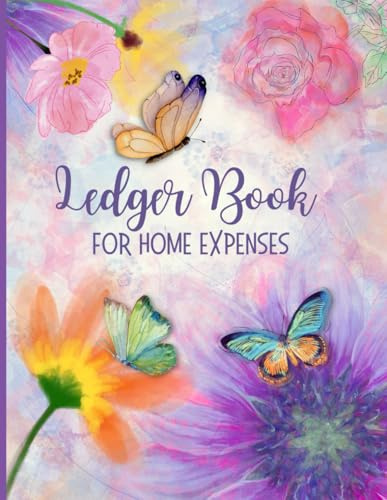 Large Simple Ledger Book for Home Expenses: Monthly Bill Payment Tracker and Budger Planner for Personal Income and Expense Accounting, Household Bookkeeping Record