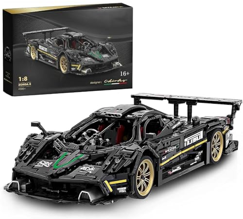 Technik Auto Bausatz, 1:8 Auto Modellbausatz, 4500 Teile Klemmbausteine Technik Auto Groß MOC Set, Technik Auto Bauteine
