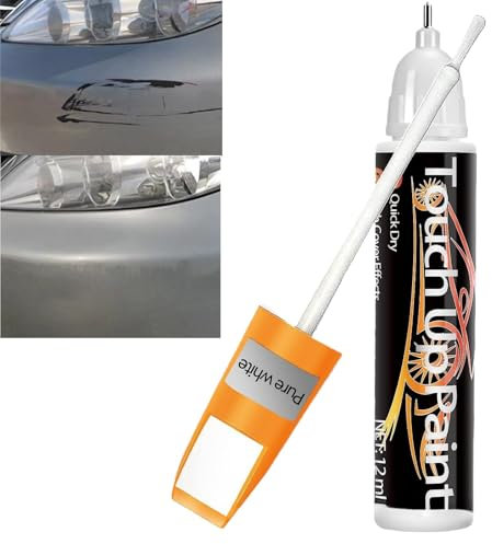 HIVETZ White Touch Up Paint Pen for Cars, 0.5ml, Acrylic, Car Scratch Repair Pen, Compact Design