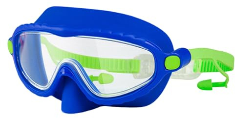 Barnsimglasögon Med Nästäckning - Anti-choke Barnbassängglasögon,Anti-dimma Tätslutande Justerbara Bekväma Klart Synsfält Ansiktsöverdrag För Snorkling