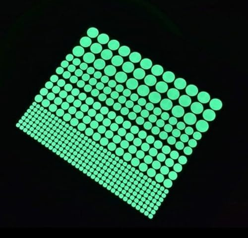 1 Sheet Glow in The Dark Wall Stickers, 407 Pcs Removable Dots Wall Decals Room Decor Kit,Adhesive Dots Luminous Ceiling Decals for Kids Bedroom Halloween Home Decoration,Perfect Party Birthday Gift