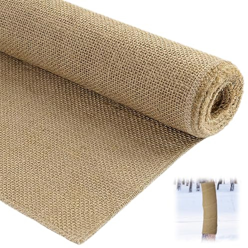 Storystore Rouleau de tissu en toile de jute, 40 cm x 6 m Rouleau naturel en toile de jute pour envelopper les arbres et protéger le tronc, protection contre le gel et le gel pour les plantes
