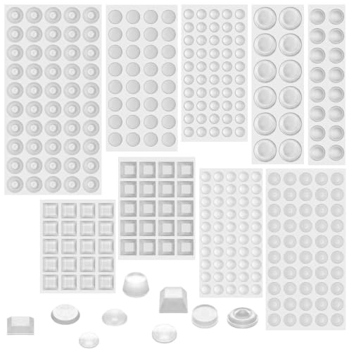 300pcs Patin Silicone Transparent Adhesif, Tampon Autocollant Transparent, Amortisseur Porte Placard Silicone, Butées De Protection en Caoutchouc pour Porte Meubles Tiroirs Armoire