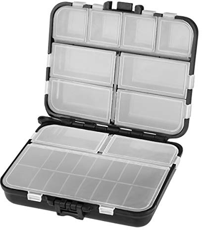 Bangbobi Juego de Cajas de Pesca Impermeables con Accesorios, Caja para cebos Wobbler Caja de Pesca Caja de Pesca - Grande, Negra