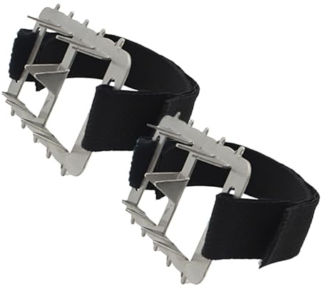 Tuxuseo Handles for shoes, 2-piece non-slip spikes for and snow, traction aids for safety when walking, jogging, climbing, hiking, fishing, mountaineering in winter