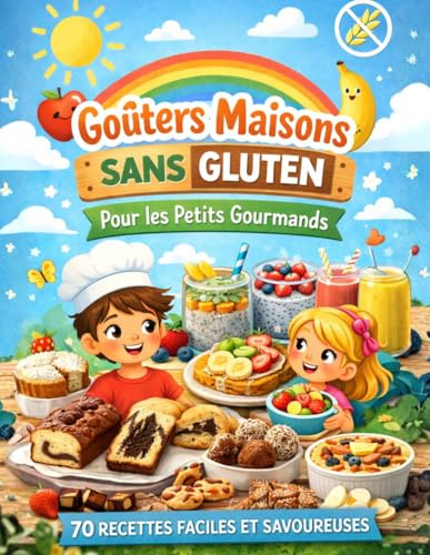 Goûters maisons sans gluten pour les petits gourmands. 70 recettes faciles et savoureuses.: 70 idées de goûters sans gluten pour les enfants : cakes, muffins, cookies, pancakes et douceurs maison