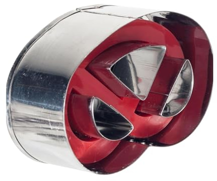 Tagliabiscotti Westmark Linzer, tagliabiscotti, pretzel, con espulsore, acciaio inox/plastica, argento/rosso, 35002291