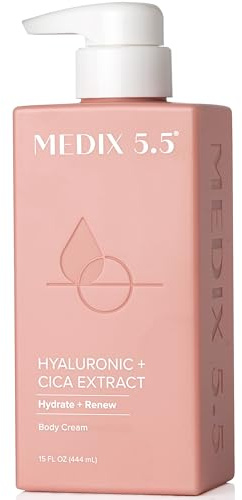 Medix 5.5 Hyaluronic Acid Cream w/Bulgarian Rose for face & body. Intense hydrating cream for wrinkles & fine lines. Anti-Aging Cream w/Goji Berry, Green Tea, Vitamin E. (15oz)