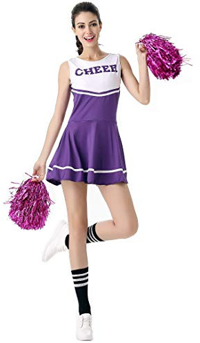 ThreeH Cheerleading-kostym Cheerleading uniform ingen pom-pom, Lila, one size