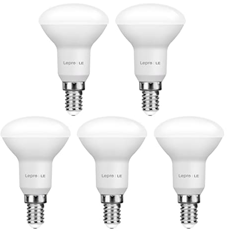 Lepro E14 LED Lampe, 4.9W 470 Lumen Glühbirne, entspricht 40W Glühlampe, 2700 Kelvin Warmweiß e14 led strahler, Reflektorlampe R50 120° Abstrahlwinkel Energiesparlampe, 5 Stück