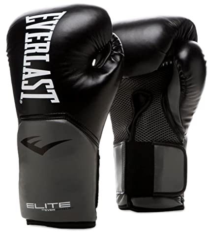 Everlast Unisex – Erwachsene Boxhandschuhe Pro Style Elite Glove Handschuhe Schwarz / Grau 14oz