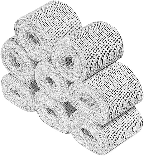 SUMEDTEC - Lot de 8 bandages de gypse pour loisirs créatifs - Bandage 10 x 300 cm de plâtre pour faire des moules de corps torse ventre enceinte - Blanc