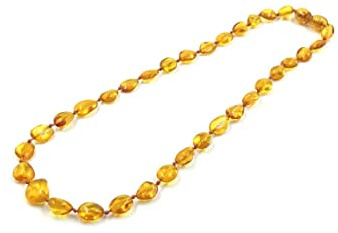 Collana di ambra (unisex) 34 cm - Collana fatta a mano in ambra baltica naturale certificata, ambra, ambra, Ambra, Ambra
