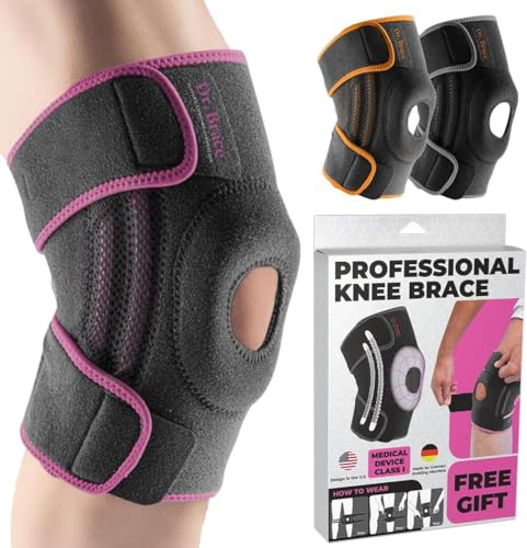 DR. BRACE ELITE Knee Brace with Side Stabilizers & Patella Gel Pads
