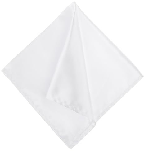 Molain Einstecktuch in einfarbig uni, 22 x 22 cm Stofftaschentücher herren einstecktuch seide Taschentücher Stoff einstecktuch weiss für Hochzeit, Party(Weiß)