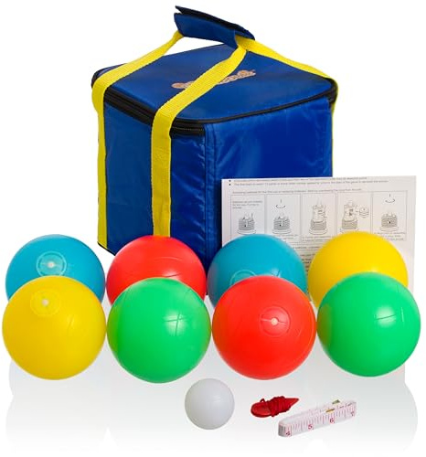 Playaboule Glow in The Dark LED Day Night Lighted Bocce Ball Set Choose (4 Color 107mm)