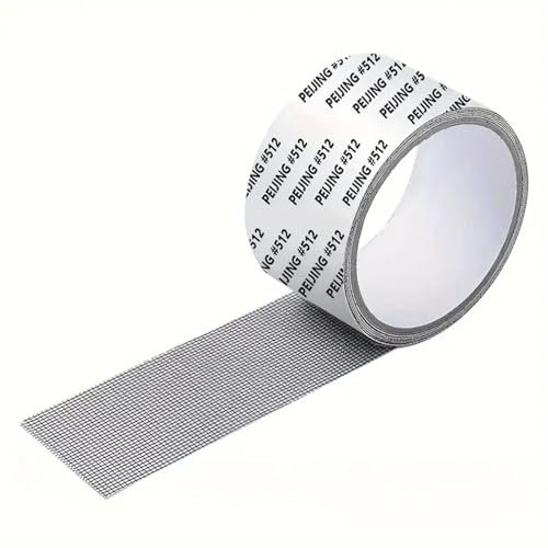 AYMBH Strong Adhesive Waterproof Window Screen Repair Tape, Insect-Proof Fiberglass Mesh, Durable DIY Fix for Doors, Curtains & Tents, 80x2 Roll – Easy Application & Fly Bug Long-Lasting Protection