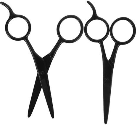 FRCOLOR Set Di 2 Forbici Per Modellare La Barba In Acciaio Inossidabile Per Uomo Forbici Per Tagliare Le Sopracciglia E Piccole Affilate Per La Cura Dei Del Viso E Lavori Di