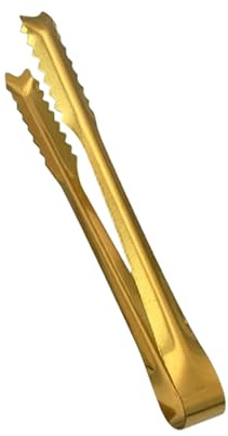 15cm Mini Gold-Plated Stainless Steel Sugar Ice Tongs for Tea Bar Kitchen