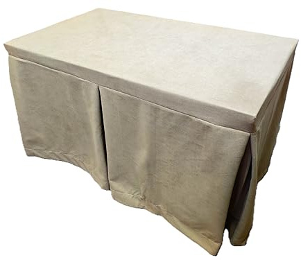 Genérico Falda o Ropa de Mesa Camilla Tejido Triple Grueso Antimanchas 6 Pliegues - Enaguillas, Enaguas (Beige, 120X70CM)