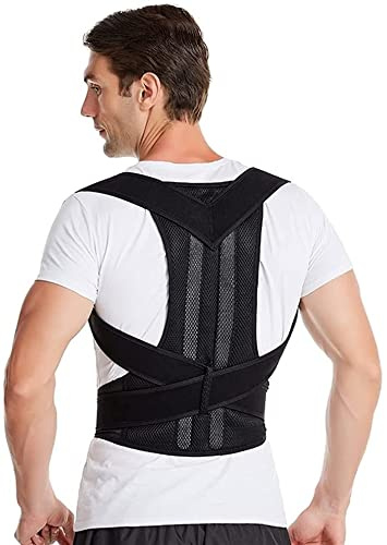 MKAK Ryggsmärta Clavicle Powerure Corrector, Support Spine Brace Shoulder Straps Män Kvinnor Muskel Smärta Hälsa Lätt att använda(Item 2,XX-Large)