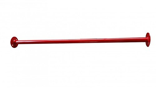 NiroSport Reckstange Turnstange Turnreck Outdoor Garten Metall pulverbeschichtet witterungsbeständig, bis 130 kg, (Rot, 78 Zentimeter)