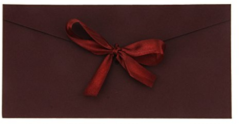 AfinderDE 10 Stück Blanko Briefumschläge mit Schleife Umschläge (22 x 11cm) in Lang Format für Hochzeit Einladungskarten Nachricht Karte Party Geburtstag Weihnachten Geschenk Karten