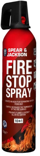 Spear and Jackson SJ6667 SJFSS750 Fire Extinguisher, Red, 750g (Pack of 1)