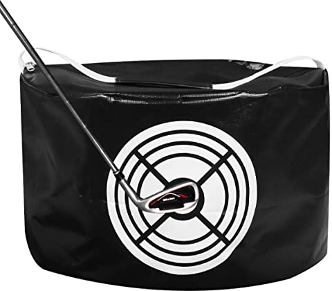 Scott Edward Smash Bag Golf Impact Bag Power Smash Hitting Pocket Golf Practice Swing Tool Wasserdicht Durable PVC Gewebe(Schwarz)