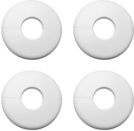Wall Split Flange for 1 Inch Pipe, White ABS, 4Pcs