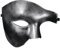 JewelryWe Maskerade Maske Halbgesichtsmaske Herren: Silbergrau Phantom der Oper Venezianische Masken Halbmaske Männer Retro Augenmaske Gesichtsmaske für Karneval Halloween Kostüm Cosplay Party