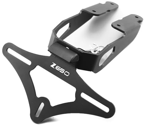 RockMute Support de plaque d'immatriculation compatible avec Z650 2018-2024 Éliminateur de garde-boue Supports de plaque d'immatriculation Garde-boue anti-éclaboussures Pare-chocs évasé 2024 2023 2022
