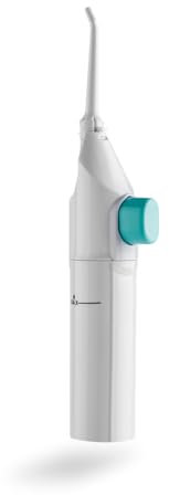 FASTOME Hydropulseur dentaire manuel avec système de pression d'eau – 3 modes de nettoyage, réservoir de 40 ml, nettoyeur buccal portable avec bouton de contrôle – sans piles ni charge USB, idéal pour