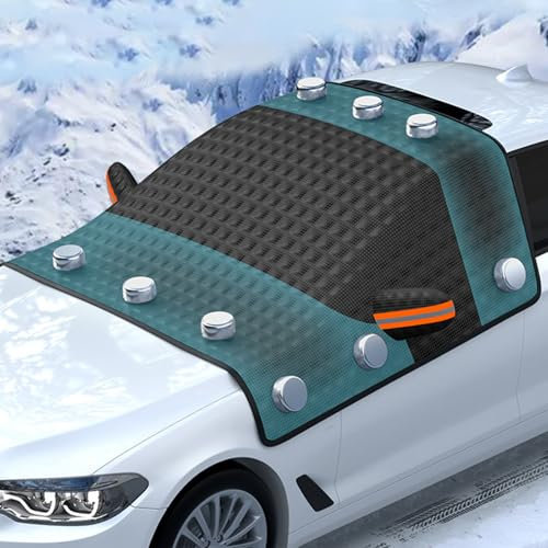 ALNILK Copertura per parabrezza auto, copertura per parabrezza invernale con 9 magneti, protezione per parabrezza, protezione contro neve, ghiaccio (A)