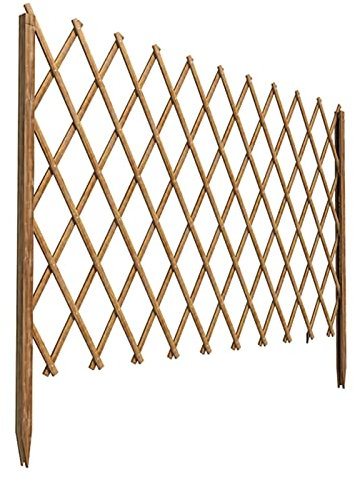 Treillis extensible en bois massif pour plantes, barrière animale, clôture pour pelouse, balcon et décoration de jardin, arbre de Noël, brise-vue/panneau de séparation télescopique