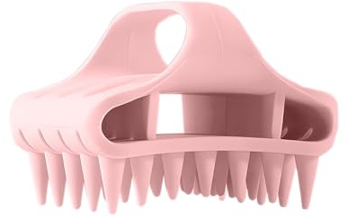 Merleu Gentle Scalp Massager,Silicone Scalp Scrubber for Any Hair Type,Soft Scalp Brush for Wet & Dry Use,Head Massage Stress Relax Easy to Hold Hair,Scalp Massager Tool(Pink)