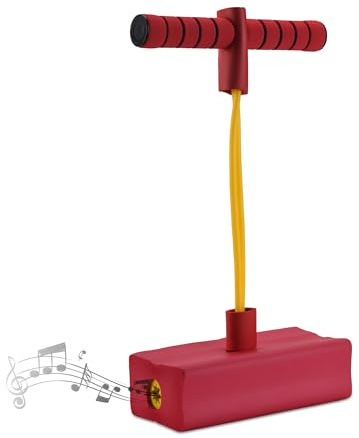 Relaxdays Pogo Jumper para niños, hasta 80 kg, con Sonido y Espuma, 42x22x10 cm, Rojo