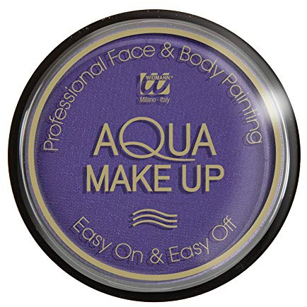 W WIDMANN MILANO Party Fashion 9238I - Aqua Make-Up, Violett, in Schale, 15 g, Schminke, Karneval, Mottoparty, Halloween